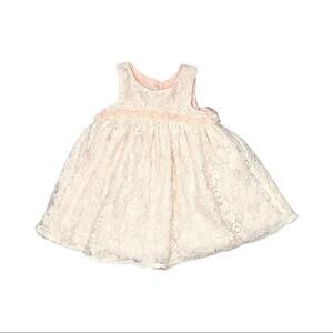 Marmellata Lace Sleeveless Belted Dress Baby Girl Size 12 Months Pink